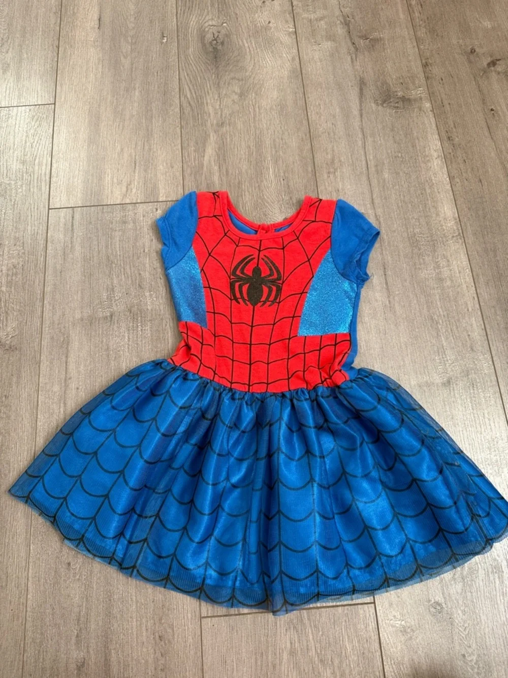 Spiderman Girls Costume Dress with Leggings and Headband Size 3t - Picture 2 of 8